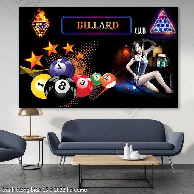 tranh billiard pool snooker bi a bi-a tranh tuong bida 15 9 2022 ha